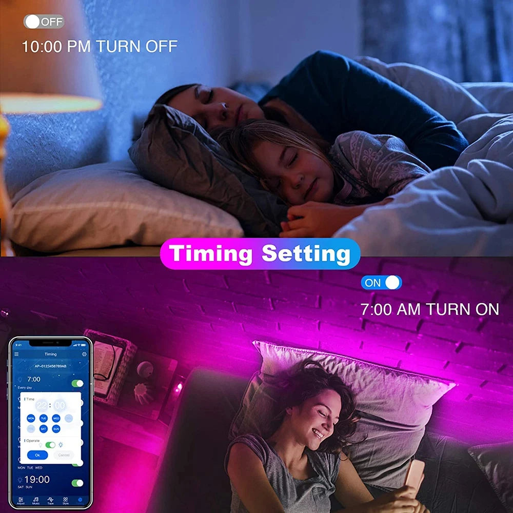 Smart LED Strip Lights - Bluetooth App Control, RGB Color Changing